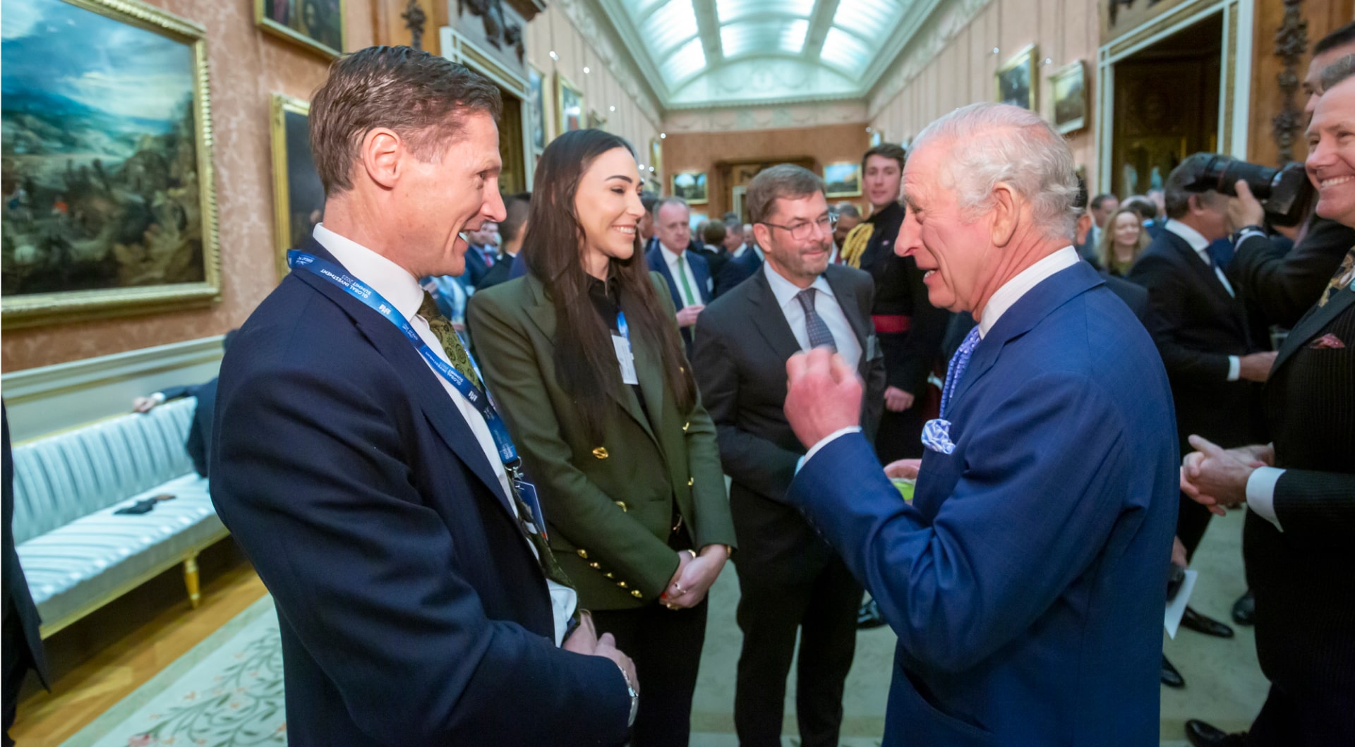 Didem Ciner, the Chair of WE Soda, meets His Majesty King Charles III at Global Investment Summit