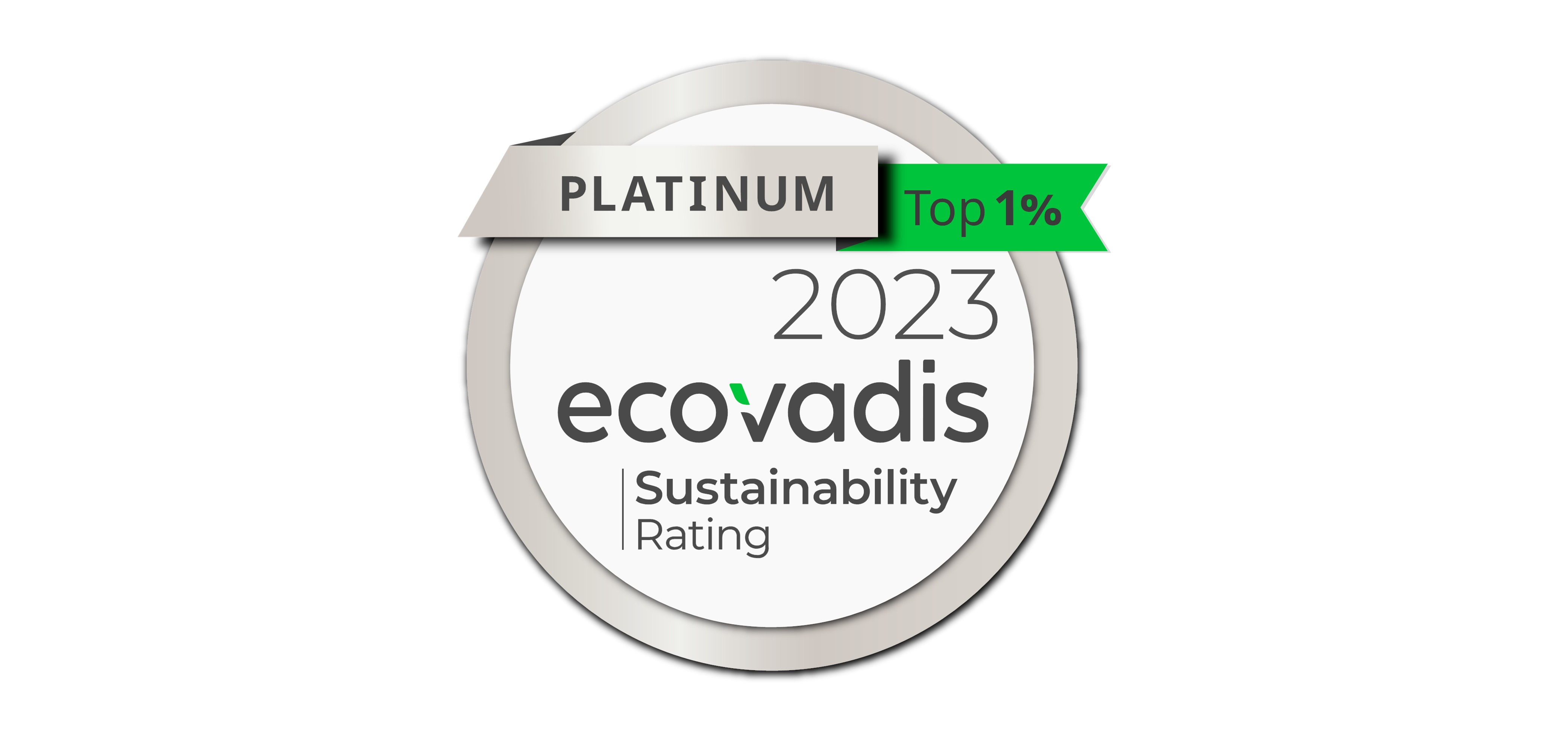 EcoVadis Platinum Award 2023 Top 1% Sustainability